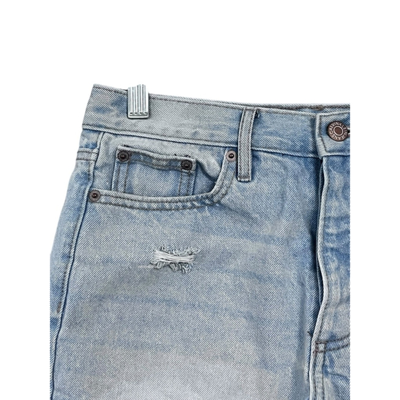 Calvin Klein High Rise Button Fly Cut Off Denim Blue Jean Shorts Size 26 Casual - Picture 2 of 6